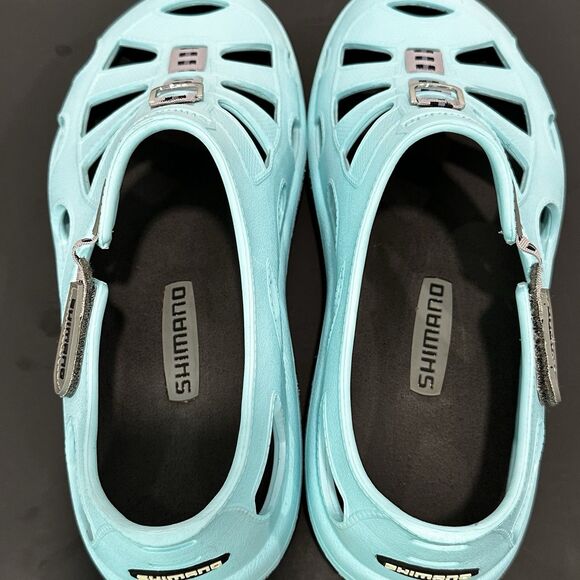 Shimano Evair Fishing Deck Shoes Men’s Size 12 Aqua Blue Water Boat Slip On EVA main image 2